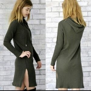 HYFVE KNIT HOODED SWEATER DRESS